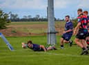 Boston go over for a try.
