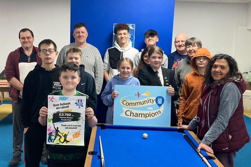 Market Rasen New Life Centre Youth Club with Lincolnshire Co-op Community Champions funding total.