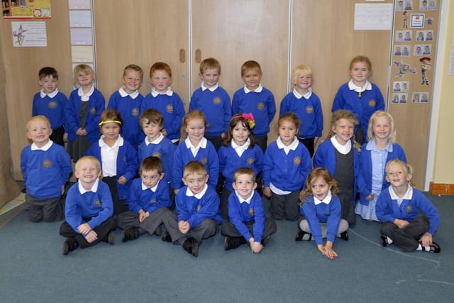Some of the new starters at St Michael’s Primary School, in Louth, in 2013.