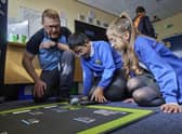 Children taking part in the QEHS Gainsborough STEM event