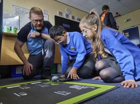 Children taking part in the QEHS Gainsborough STEM event