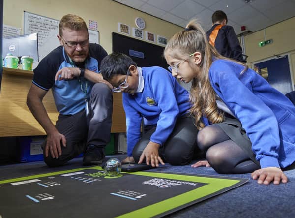 Children taking part in the QEHS Gainsborough STEM event