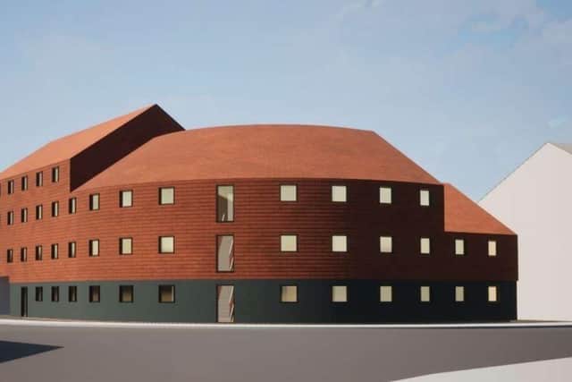 An artists impression of the flats