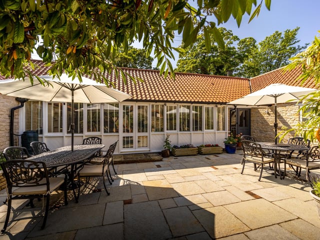The courtyard.