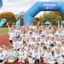 Schoolchildren enjoying their Brownlee Foundation mini triathlon experience