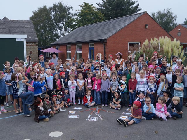 Osgodby Primary School raising funds for good causes while marking International Talk Like a Pirate Day.