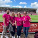 United Lincolnshire Hospitals Charity colleagues volunteering at a bucket collection.