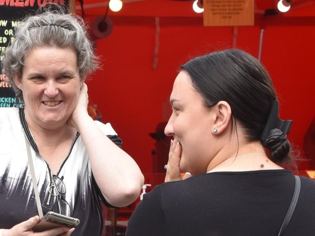Local residents Tracy and Laura Faratro love the market and were back for a second day.