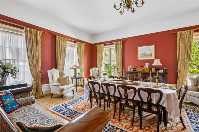 The dining room.
