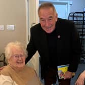 Alan Grimadell with Dorris Simpson, HC-One's Aspen Court care home resident