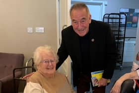 Alan Grimadell with Dorris Simpson, HC-One's Aspen Court care home resident