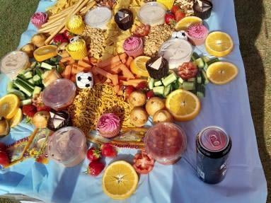 Healthy snacks on the VIP table.