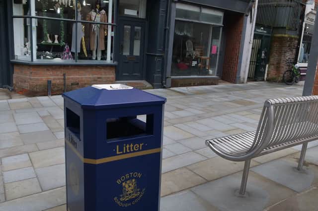 The Dolphin Lane works include new paving, benches and bins.