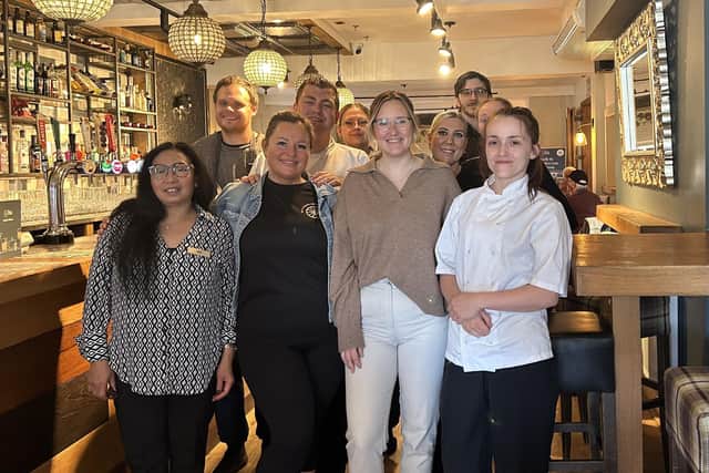 Members of The White Hart team, pictured (from left) Esti Marsden, Matthew Russell, Karina Pradjko, Pat Marston, Ilona Durward, general manager Laura Tunnard, Sally Wilkins, Mickey Dlugosz, Christine Reeson, and Amy-Li Farr.