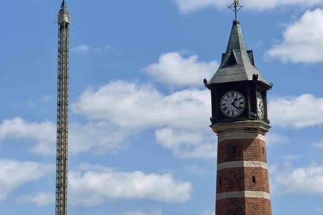 The Bid Ben Tower (left) alongside Skegness' original iconic landmark, the Clock Tower.