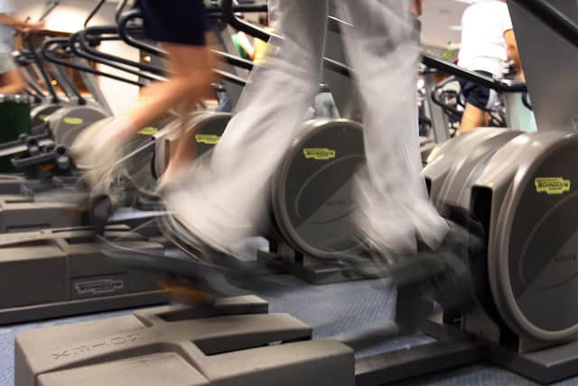 Gym members exercising in a Newcastle gym.