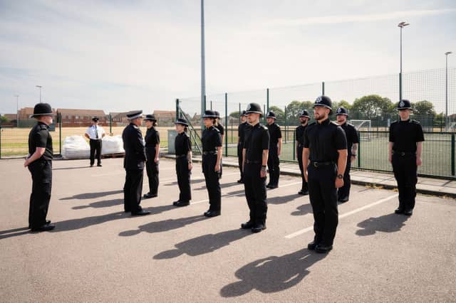 Cohort 39 stands in formation during their Passing Out ceremony.