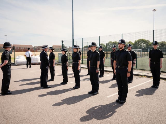 Cohort 39 stands in formation during their Passing Out ceremony.