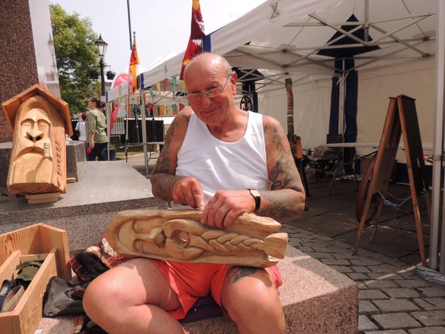Wood carver Colin Lee, of Stickney.