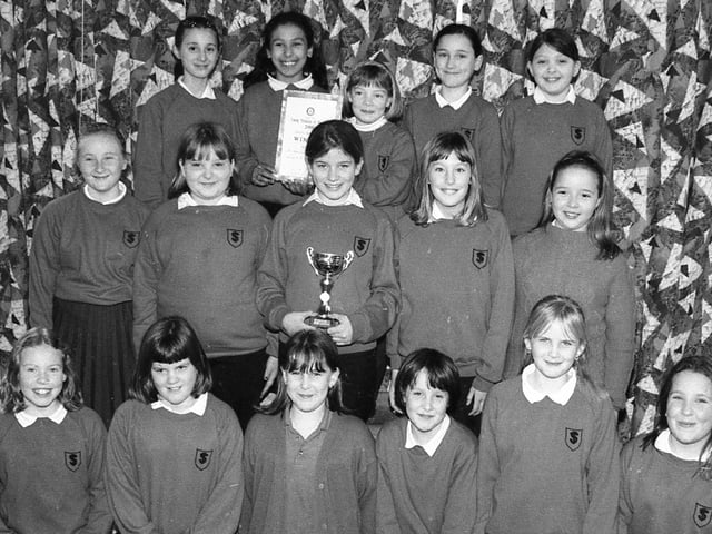 The choir from St Thomas' Primary School, Boston, following success in the Young Musicians of the Year competition. The youngsters were set to travel to Melton Mowbray to compete in the regional finals of the Rotary Club-sponsored event, having triumphed in the semi-final stage against schools in the local area and as far afield as Oxfordshire.