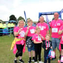 Team Graves at the Race for Life, from left: Nikki Riley, James Riley, 12, Jessica Riley, 8, Daniel Riley, Paul Graves, Charlie Graves, 4, Charlotte Graves, and Shannon Graves.