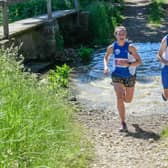 Pictured is Carla Wragg & Craig Ward at the Grimsthorpe Gallop Half Marathon, photo credit Mick Hall.