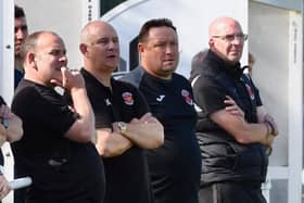 Chris Rawlinson (second from right) wants to see Skegness's good home form continue.