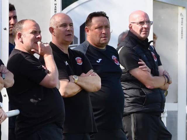 Chris Rawlinson (second from right) wants to see Skegness's good home form continue.