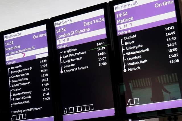 New information screens will be installed at some stations in Lincolnshire, including Sleaford.