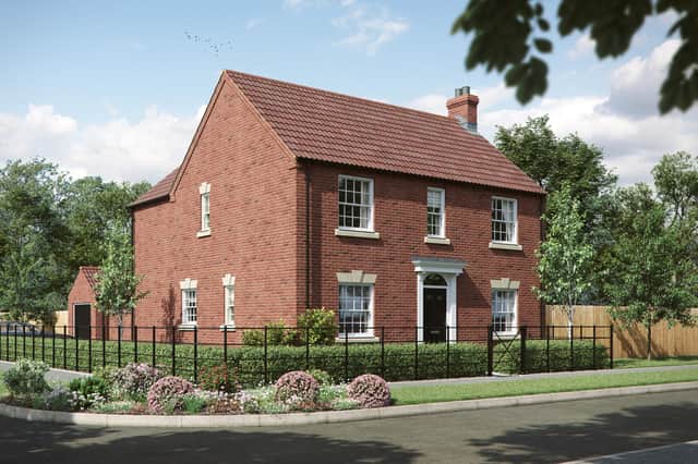 An artist's impression of one of the detached new homes at the site.