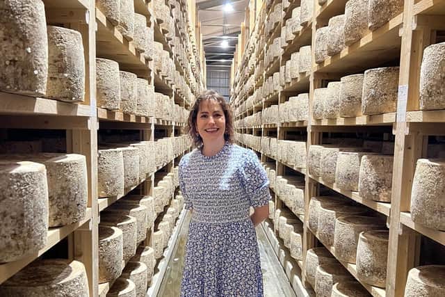 Victoria Atkins at the Lincolnshire Poacher Cheese
