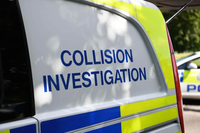 Lincolnshire Police collision investigation unit. Stock image