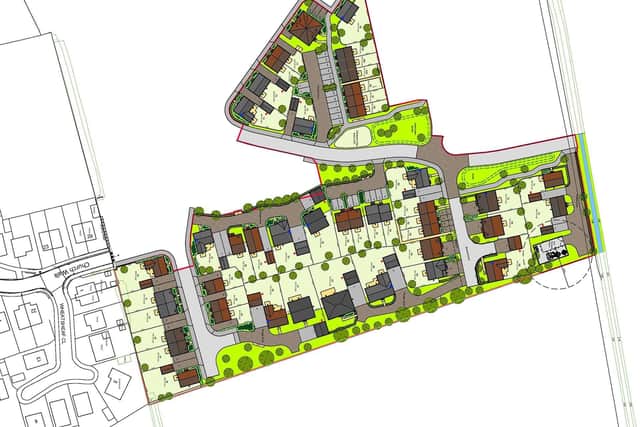 The proposed layout of the new homes.