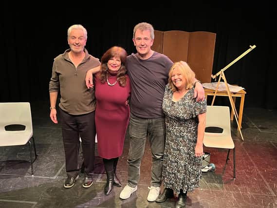 The cast of Last Tango in Louth and Lockdown in Louth, from left: Magnus Moorhouse, Julia Burnett, Andy Vallely and Cheryl Vallely.