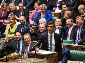 Prime Minister Rishi Sunak (centre) during Prime Minister's Questions in the House of Commons this week. Columnist Susan Morrison is not getting too attached to the UK's new leader - for now, at least. PIC: UK Parliament/Jessica Taylor/PA Wire