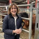 Louth & Horncastle MP Victoria Atkins at Louth Livestock Market. Photo: James Turner