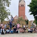 Pupils and staff from the two Louth schools in the Polish city of Elblag.