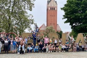 Pupils and staff from the two Louth schools in the Polish city of Elblag.