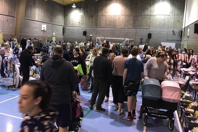 A snap shot from the last Mum2Mum sale held in Boston's Peter Paine Performance Centre.