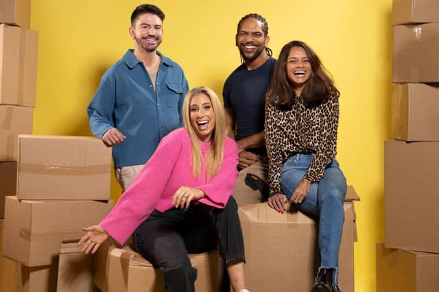 Stacey Solomon and the rest of the team from the hit BBC TV show, 'Sort Your Life Out'. (PHOTO BY: BBC/Optomen Television Ltd)