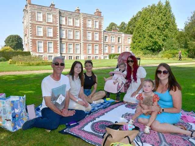 Picnic time (from left) with Ray Ganney, Angie Ganney, Niamh Ganney of Huttoft, Isabella Ganney 1, Jenna Ganney, Leah Ganney, and Daisy Ganney, 3, of Alford