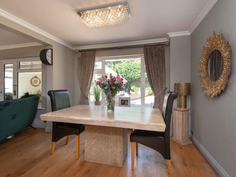 The dining room.