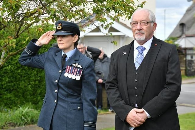 Sqn Ldr Jane Mannering from 57 Sqn with Barry Wainwright