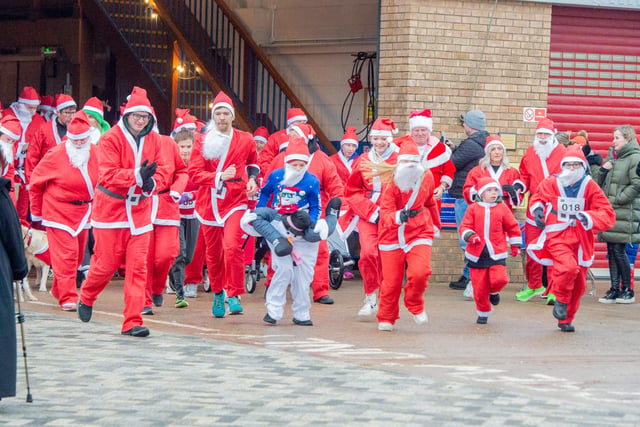 And they are off - Skegness Santa Run.