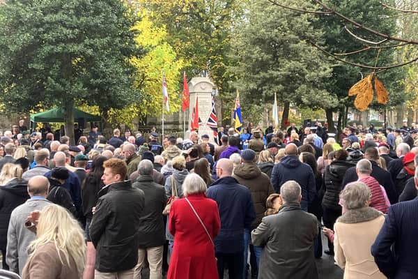 Crowds gathered at a previous Remembrance Service in Gainsborough