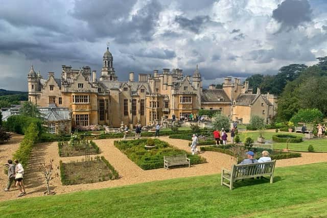 Harlaxton Manor's formal gardens