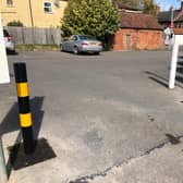 Moving the bollards has created an easier entrance to the Mill Road car park