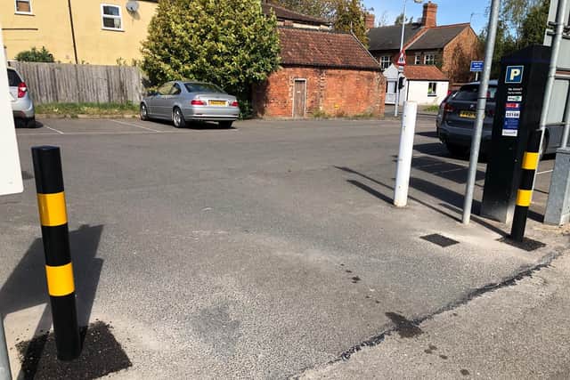 Moving the bollards has created an easier entrance to the Mill Road car park