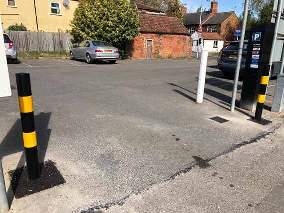 Moving the bollards has created an easier entrance to the Mill Road car park