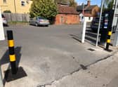 Moving the bollards has created an easier entrance to the Mill Road car park